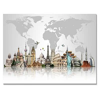 Famous Monuments Across World  Art Canvas Print