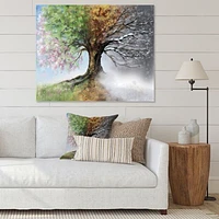 Four Seasons Tree Canvas Art Print