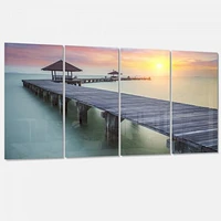 Toile « Wooden Sea Bridge and Sunset