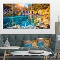 Turquoise Water and Sunny Beams  Canvas Print