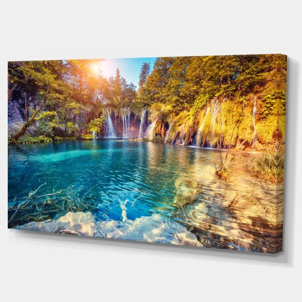 Turquoise Water and Sunny Beams Canvas Print