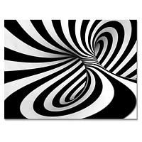 Spiral Black and White  Art Canvas Print