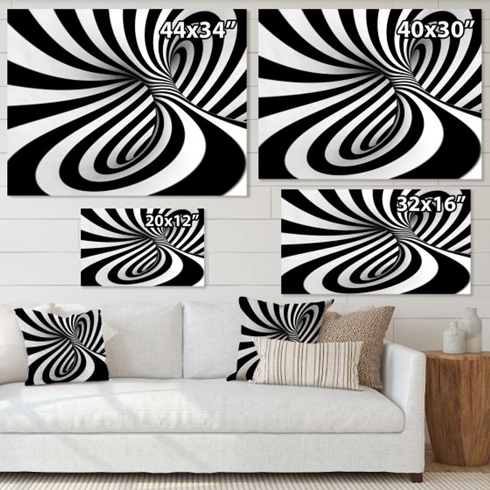 Toile imprimée « Black and White Spiral