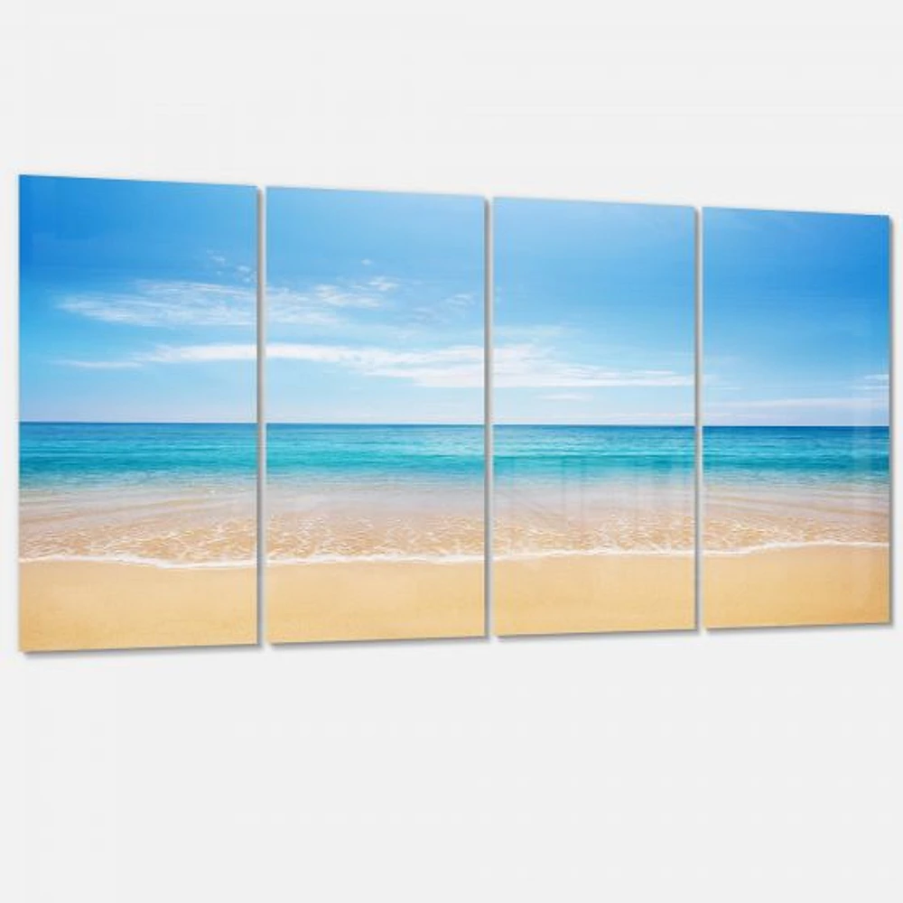 Calm Blue Sea and Sky Canvas Wall Art Panels