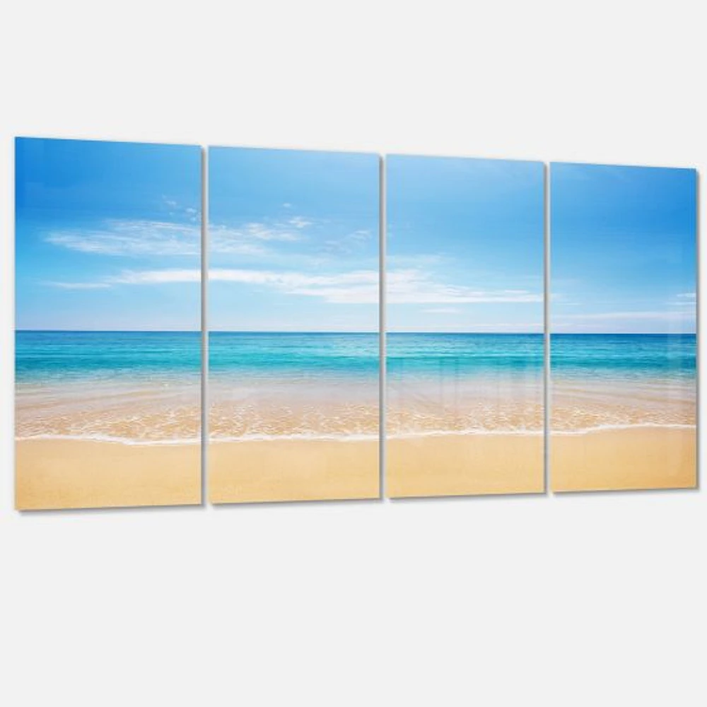 Calm Blue Sea and Sky Canvas Wall Art Panels