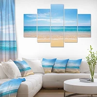 Calm Blue Sea and Sky Canvas Wall Art Panels