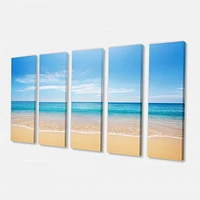 Calm Blue Sea and Sky Canvas Wall Art Panels