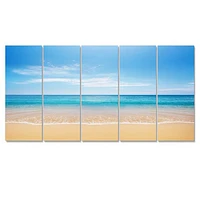 Calm Blue Sea and Sky Canvas Wall Art Panels