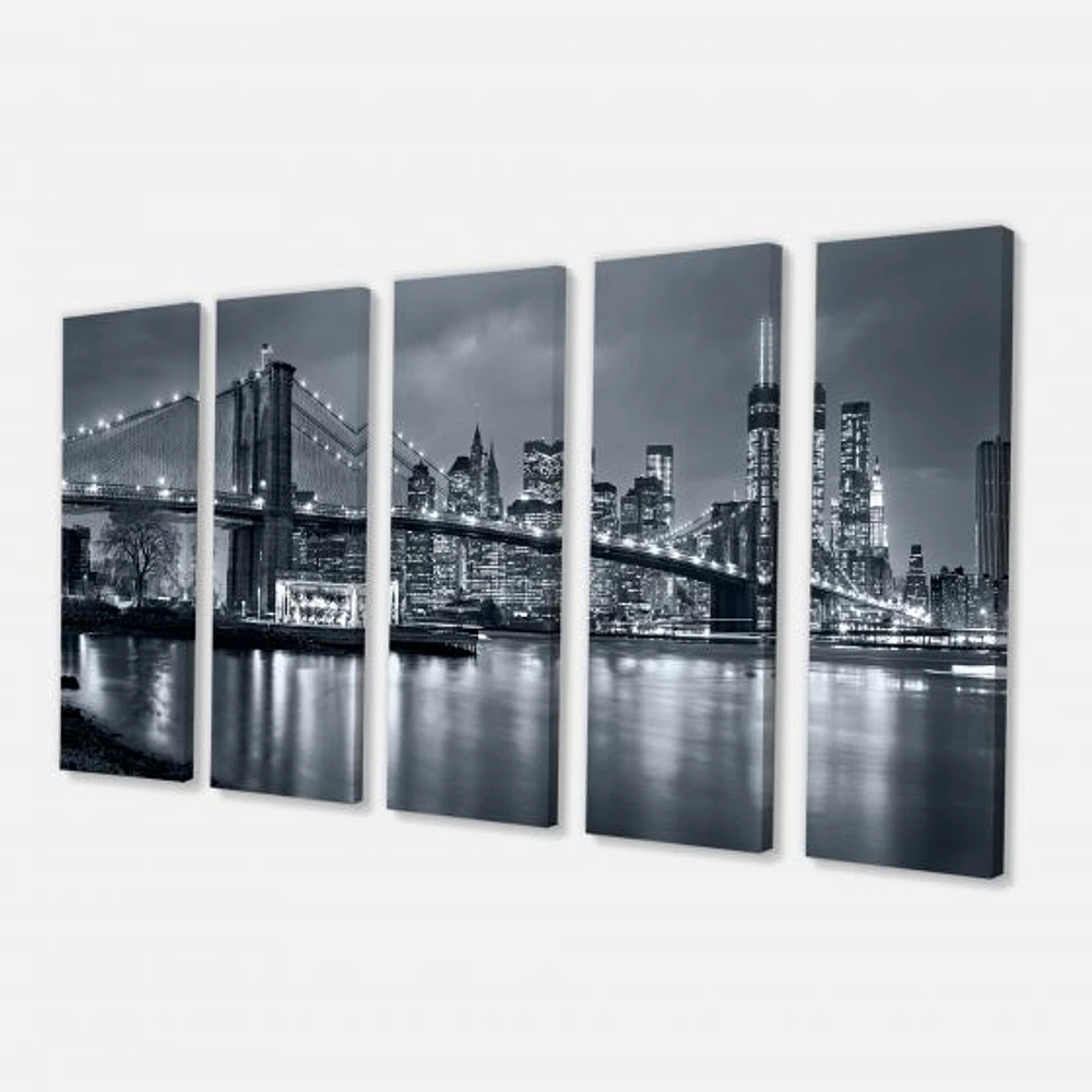 Panorama New York City at Night  Canvas Print