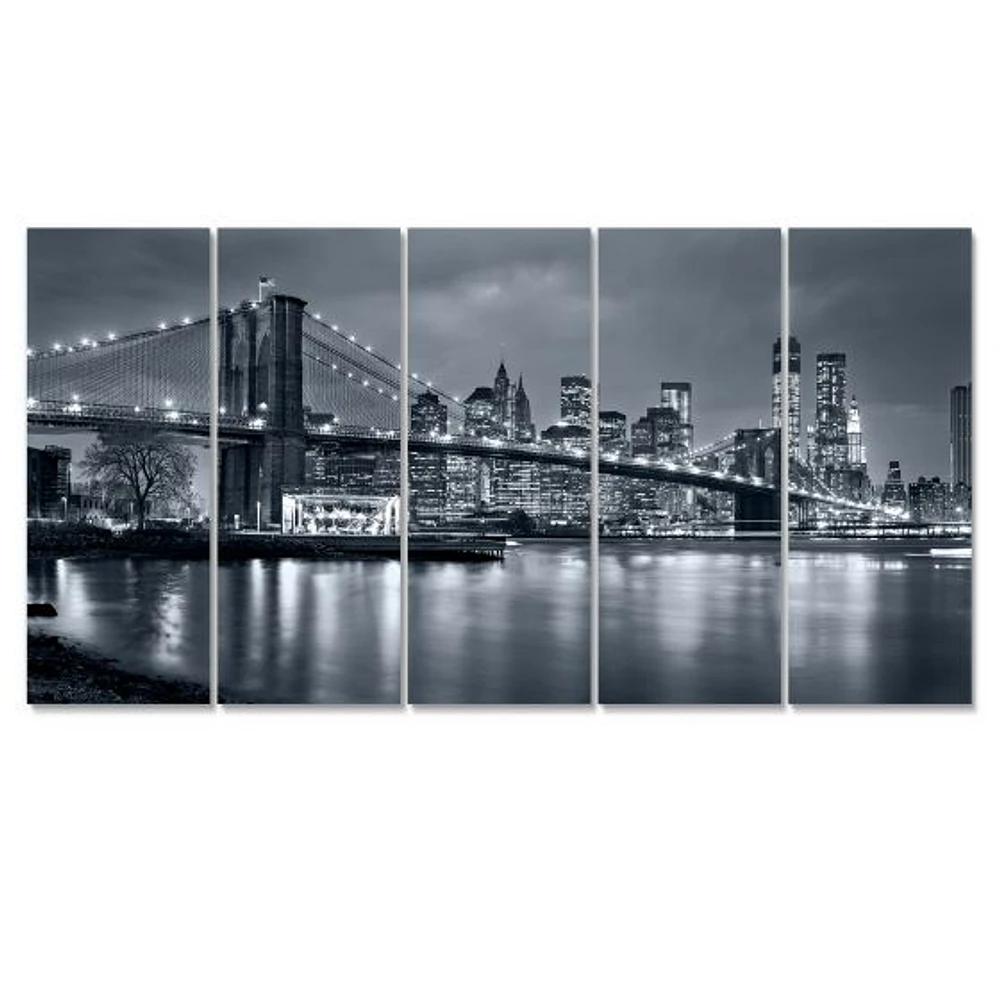 Panorama New York City at Night  Canvas Print