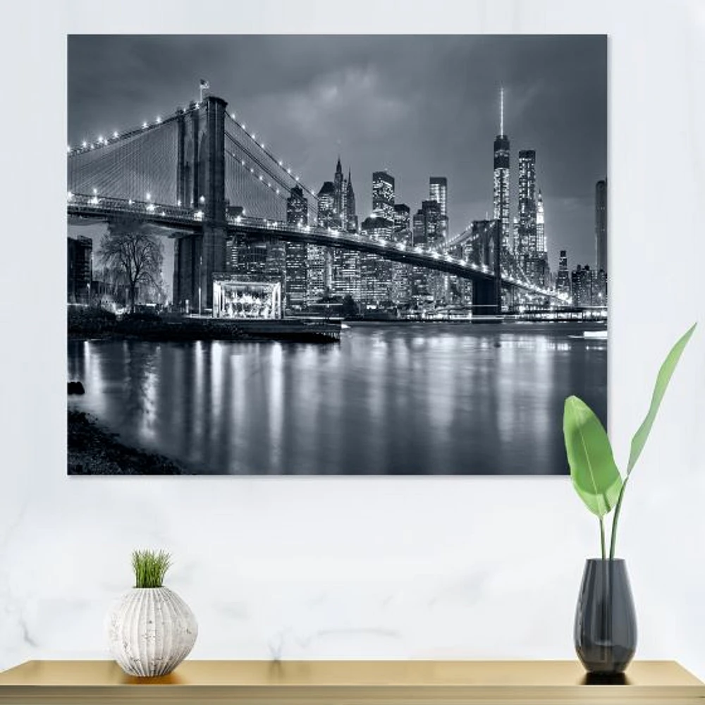 Panorama New York City at Night  Canvas Print