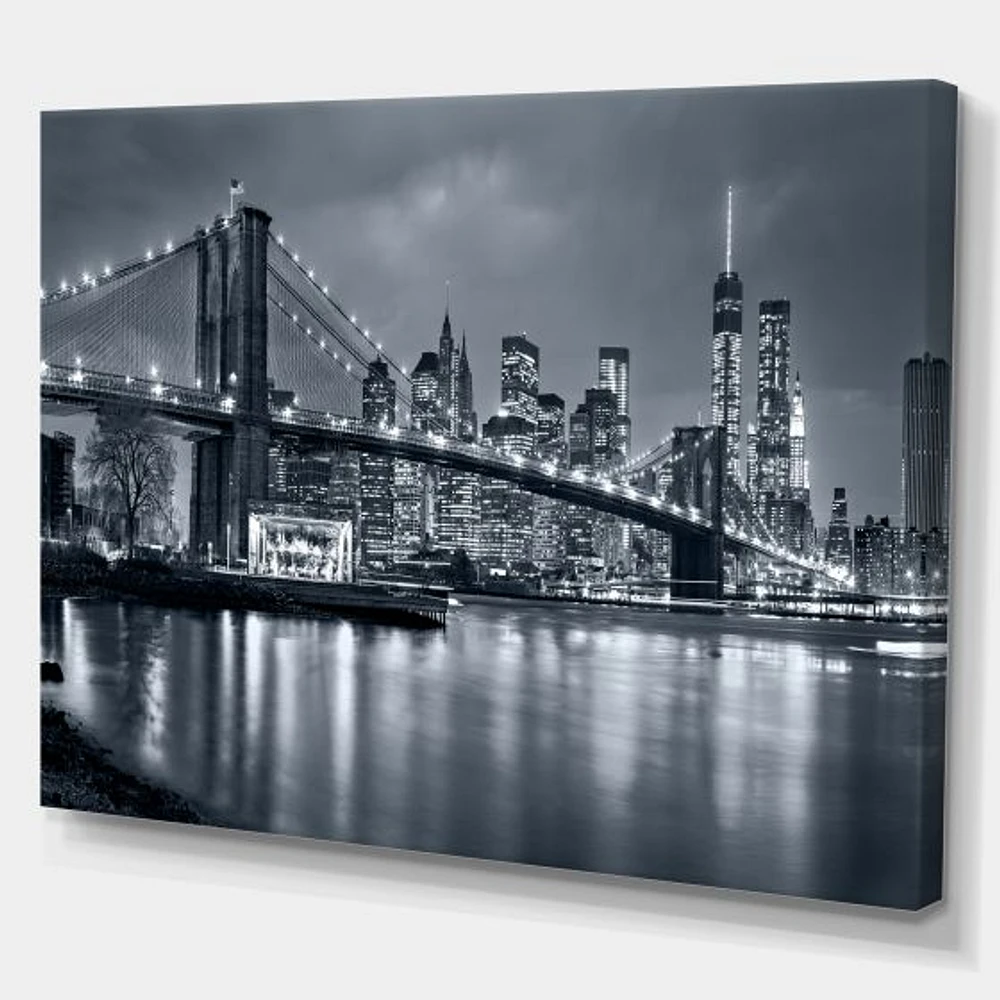 Panorama New York City at Night  Canvas Print