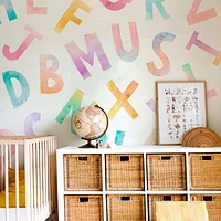 Rainbow Alphabet Wallpaper Mural