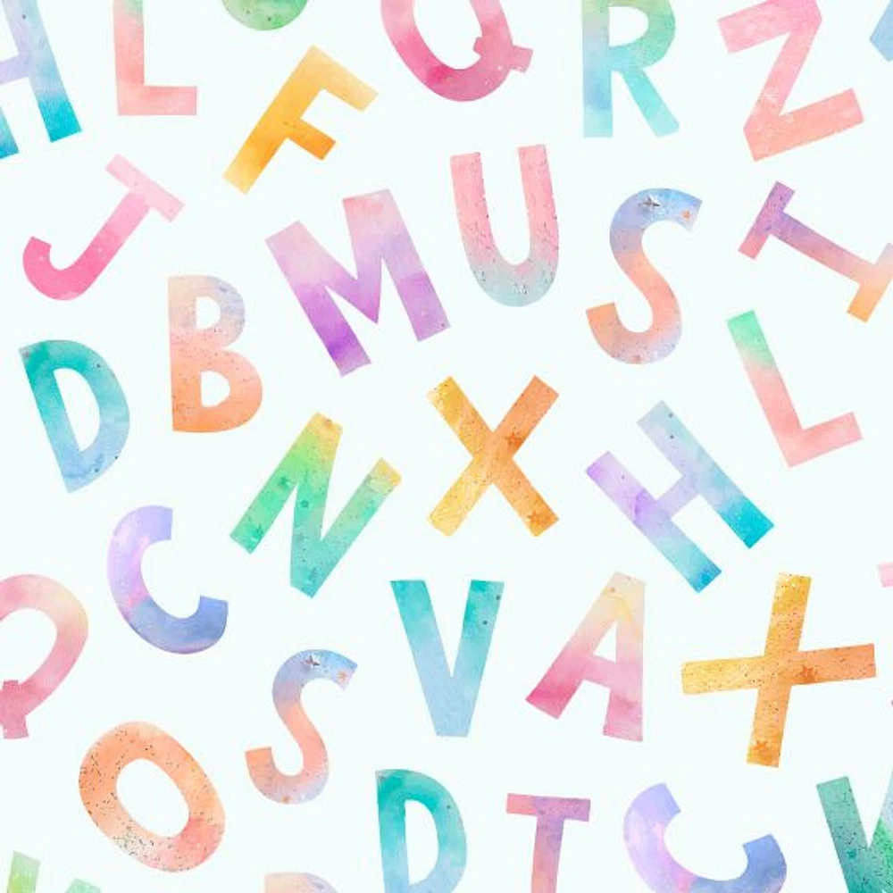 Rainbow Alphabet Wallpaper Mural