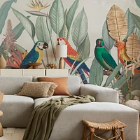 Redoute Jungle Parrots Wallpaper Mural