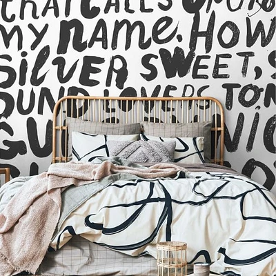 Shakespeare Graffiti Quote Wallpaper Mural