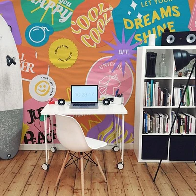 Sticker Collage Wallpaper Mural