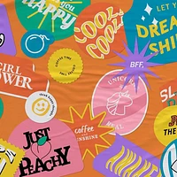 Sticker Collage Wallpaper Mural
