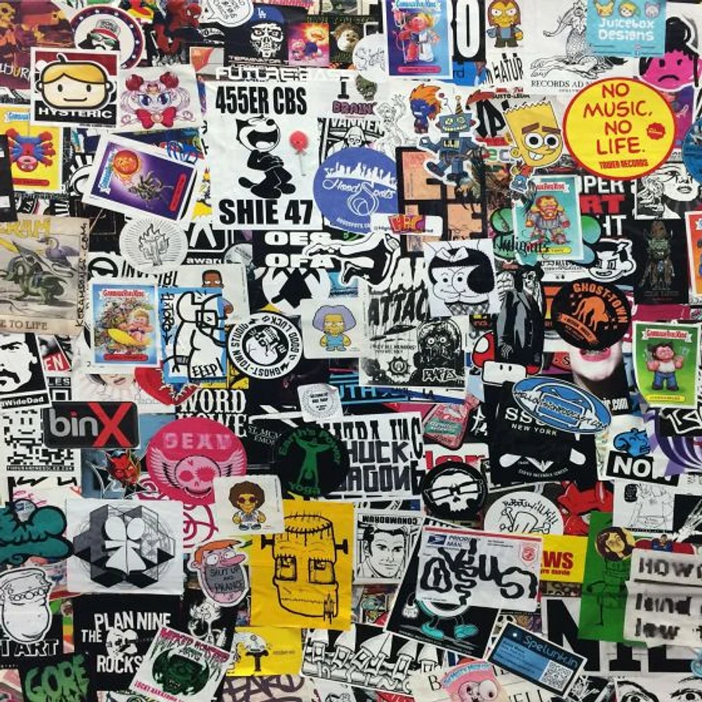 Street Stickers Wallpaper Mural