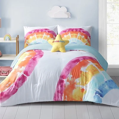 Tie Dye Rainbow Comforter Set