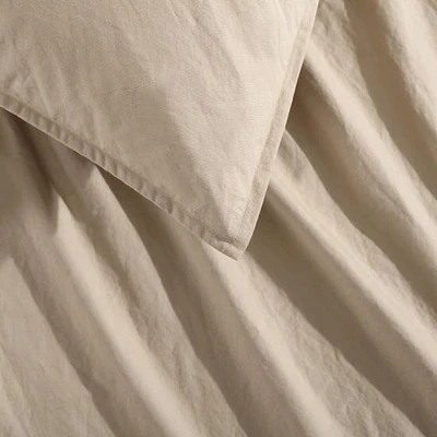 Washed Percale Cotton Duvet Cover Set by Calvin Klein