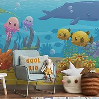 UnderWater World Cartoon Wallpaper Mural