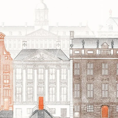 Vintage European Buildings 2 Wallpaper Mural