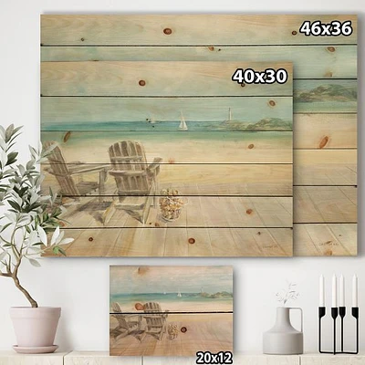 Seaside Morning no Window Wood Wall Art