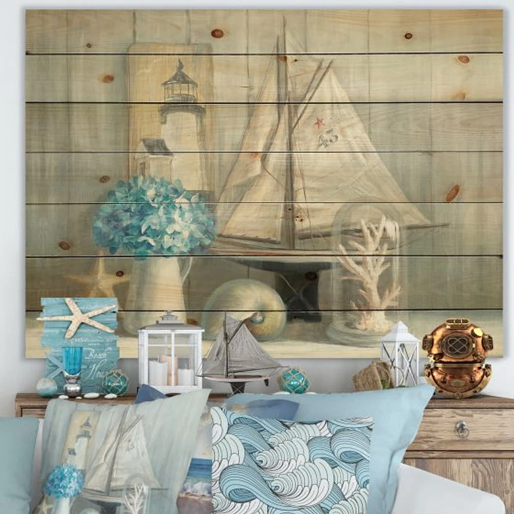 Summer Nautical House Wood Wall Art