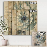 Indigold Watercolor Flower Wood Wall Art