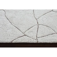 Tapis blanc cassé et taupe « Allen »