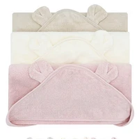 Set of 3 Organic Cotton Baby Hooded towel by Beba