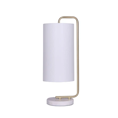 Bailey Cylindrical Table Lamp - Gold/Marble