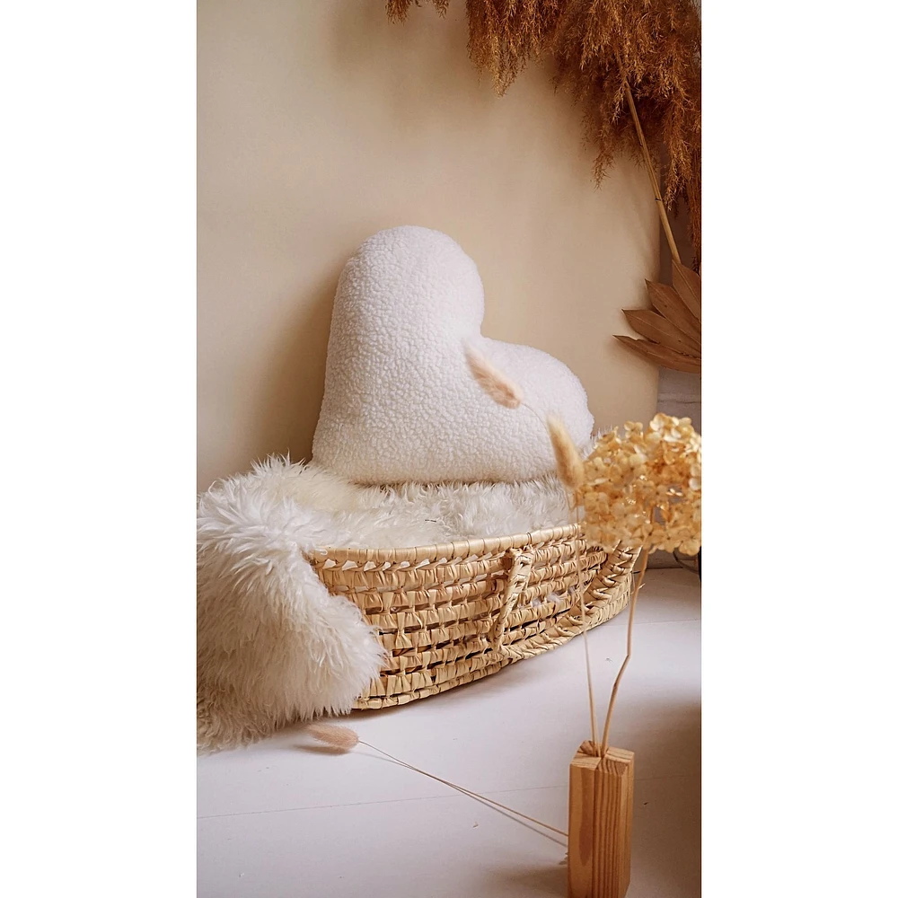 Heart Pillow - Ivory