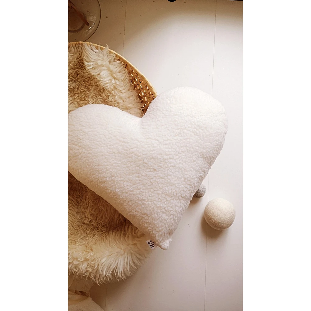 Heart Pillow - Ivory