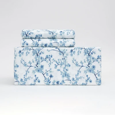 Floral Branches Flannel Sheet Set