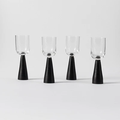 Pyramid Shot Glass, Set of 4 - Black, 40ml