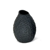 Small Black Textured Assorted Vase by BIA