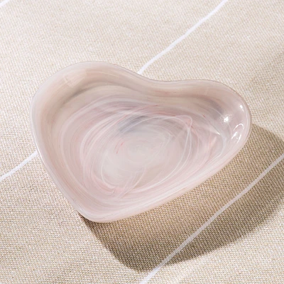 Heart Shaped Dish, 14cm - Pink 