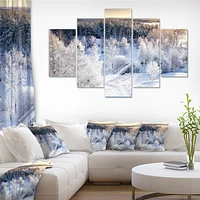 Beautiful Winter Panorama Canvas Wall Art Panels
