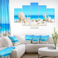 Seashells on Tropical  Canvas Wall Art