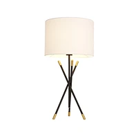 London Tripod Table Lamp - Black/Gold