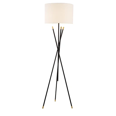 London Tripod Floor Lamp - Black/Gold