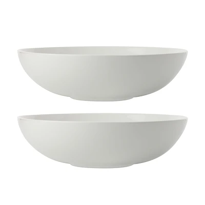 Maxwell & Williams Set of 2 White Basics Serving Bowls - 36cm