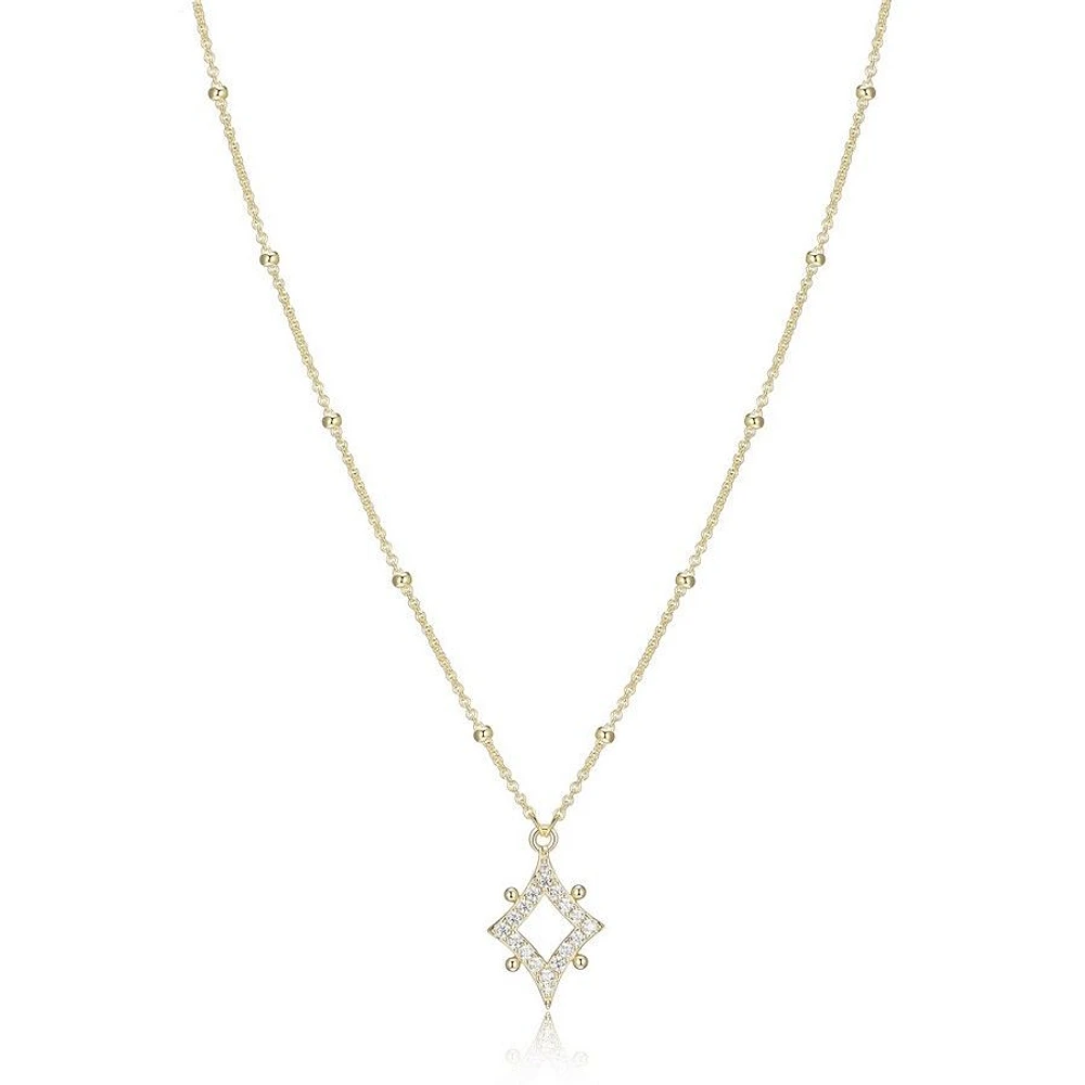ELLE 18K Gold Plated Sterling Silver & Cubic Zirconia Star Pendant Necklace