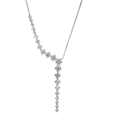 Collier « Reign » en cascade en argent sterling et zircone cubique