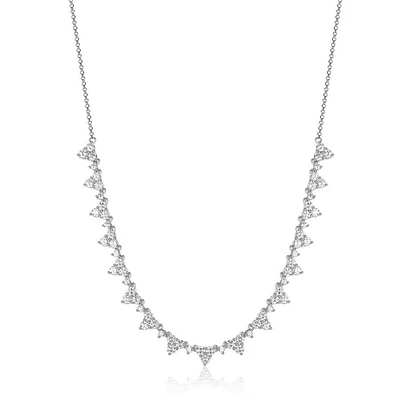 Reign Sterling Silver & Cubic Zirconia Triangle Necklace