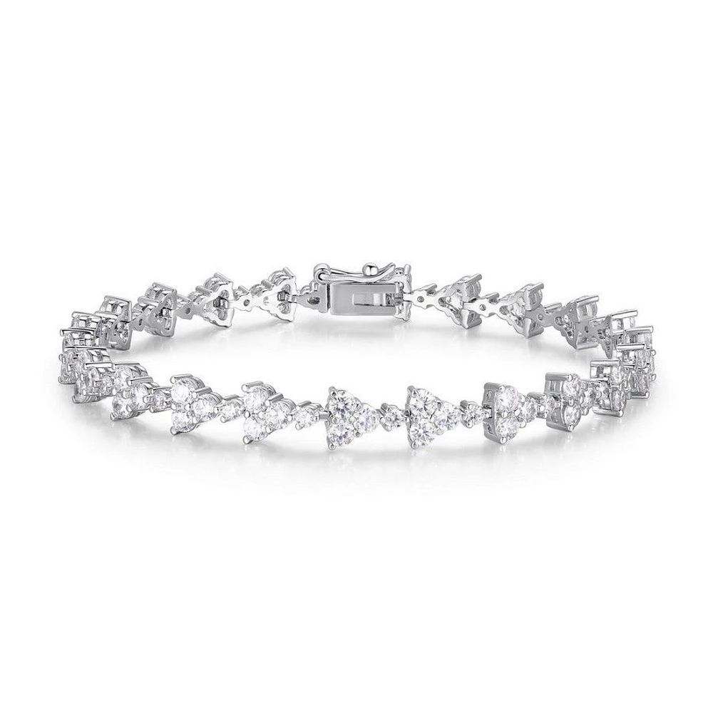 Bracelet « Reign » de triangles en argent sterling et zircone cubique