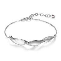 Bracelet ELLE « Leaf » en argent sterling et oxyde de zirconium cubique