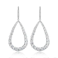 Boucles d'oreilles « Reign » en forme de larme en dégradé en argent sterling et zircone cubique